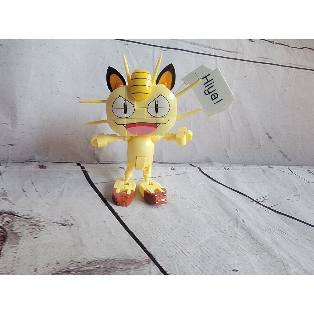 Mega Construx Pokemon Building Set Retired 2020 Kanto Meowth Built Figure